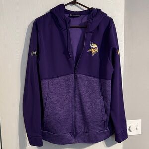 Under Armour Minnesota Vikings Purple Full-Zip Hoodie Men’s Size Large